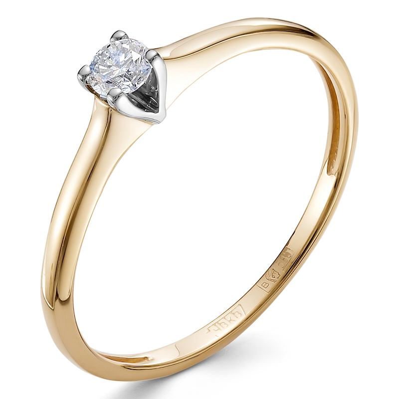 Кольцо, золото, бриллиант, 1-11-1141-101